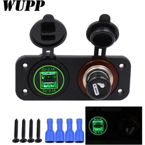 WUPP Waterproof Dust-proof 5V 3.1A Dual Charger Motorcycle Boat Power Socket Adapter USB Charger For Phone/GPS