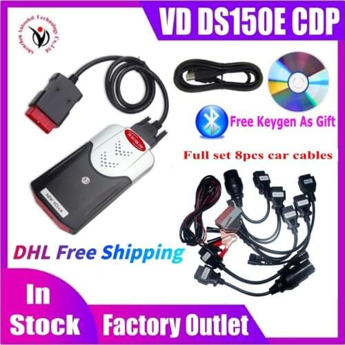 10pcs/lot DHL Free Ship NEW VCI VD DS150E CDP with bluetooth 2016R0 keygen OBD2 Scanner tool for delphis obd2 diagnostic tool