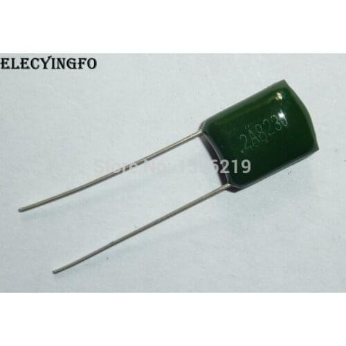 100pcs Mylar Film Capacitor 100V 2A823J 0.082uF 82nF 2A823 5% Polyester Film capacitor