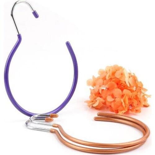 13.5cm*19cm 4pcs/lot Plastic Hangers with Chromed Hook for Scarves Non-slip Hanger for Belts Storage Rack for Towel