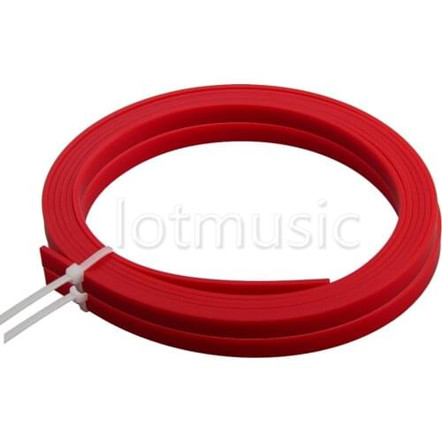 2pcs Red ABS Acoustic Guitar Binding Purfling Strip 6mm x 1.5mm Body Project