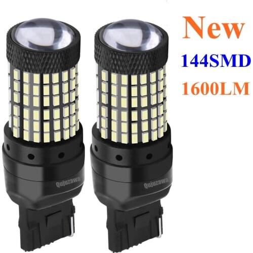 2PCS T20 W21W 7440 WY21W Super Bright 1600lm LED Car Reverse Light Tail Brake Lamp Auto Daytime Running Light Rear Parking Bulb