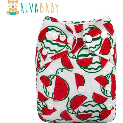 2020 Alvababy Cloth Diapers Baby New Reusable Baby Cloth Nappy with 1pc Microfiber Insert