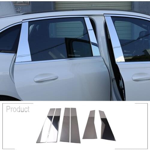 6pcs For Mercedes Benz B Class B200 2020 Accessories Window Molding Trim Aluminum alloy