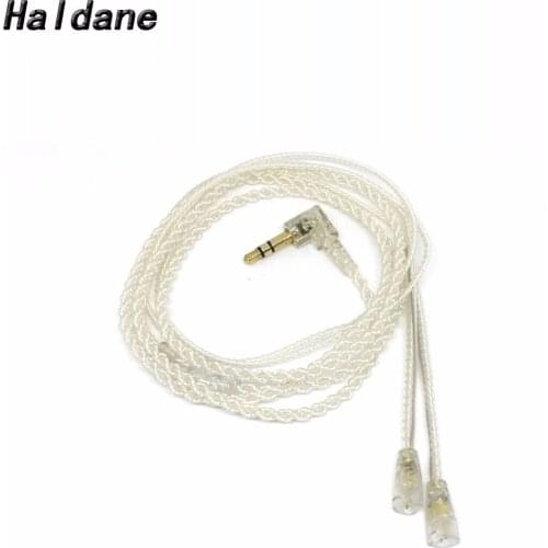 Free Shipping Haldane DIY Upgrade Replacement Cable For IE8 IE80 IE800 ie8i Silver Plated Earphone Cable