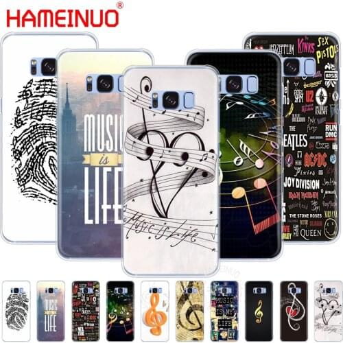 HAMEINUO Music is My Life notes cell phone case cover for Samsung Galaxy S9 S7 edge PLUS S8 S6 S5 S4 S3 MINI