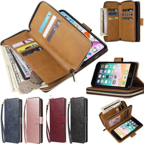 For Umidigi Bison/S5 Pro/A7/A7S/A7 Pro/A9 Pro Case Cover Zipper Leather Flip Wallet Cover Phone Card Slot Phone Cover Bag