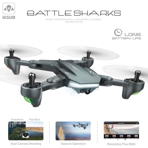 Drone with Camera 4K/1080P5GPS Wifi FPV Gesture Photography Foldable Quadcopter Altitude Hold Drone VISUO XS816