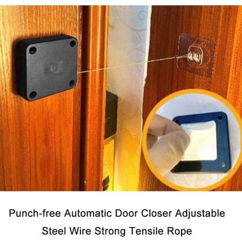 Punch-free Automatic Sensor Door Closer suitable Automatically All Doors 800g Hardware Tension Cierre Puerta Door AutomatiSensor