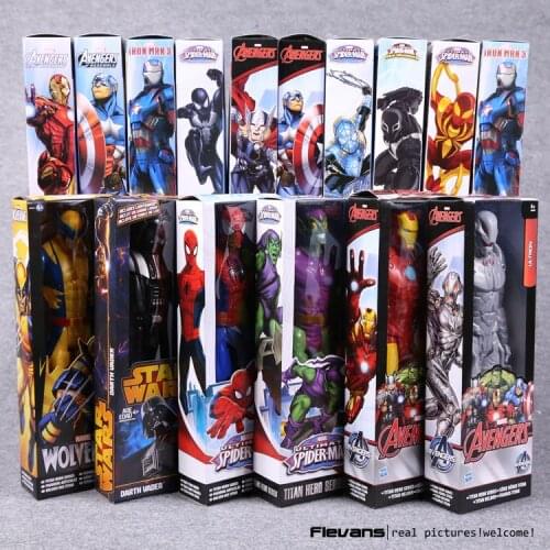 Titan Hero Series Avengers Superheroes PVC Action Figures Toys 12" 30cm Iron Man Spiderman Thor Captain America