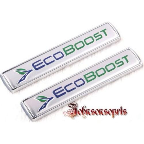 1 Pair Ecoboost fender Emblem Badge Sport Logo 3D Sticker Decal For Focus 2 3 4 Mondeo Edge Taurus Transit Car Styling