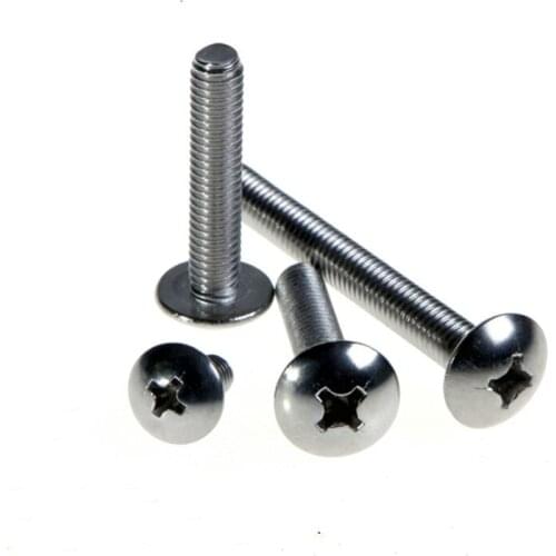JISB1111T Machine Screws Phillips Truss Head 304 Stainless Steel M5*6/8/10/12/14/16/20....50mm