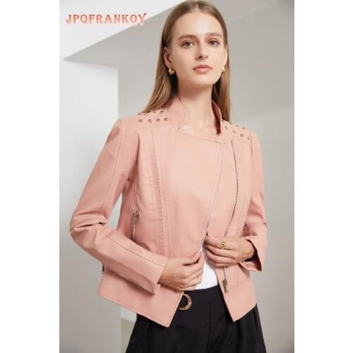 JPQFrankoy Womens Fashion Leather Jackets