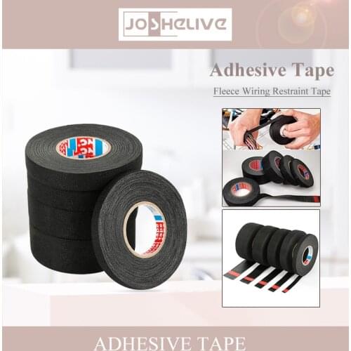 Free Shipping 9/15/19/25/32mmx15m Heat-resistant Fabric Adhesive Tape Wiring Harness Tape Looms Fabric Cloth Tape Adhesive Tape
