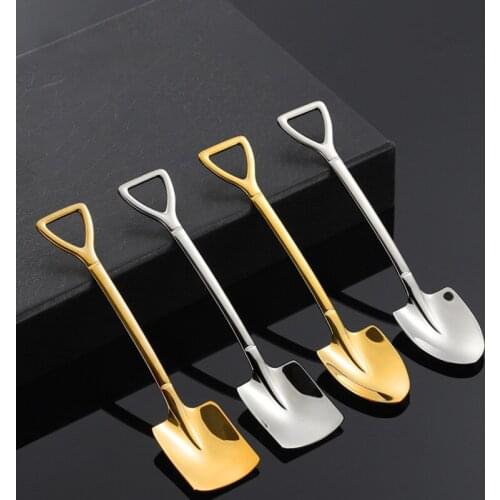 Stainless Steel Spade Spoon Retro Kitchen Tableware Watermelon Ice Cream Creative Personality Spoon High Quality