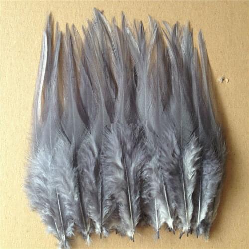 Wholesale hot 20 pretty 4-6 inches / 10-15cm gray Pheasant neck feathers DIY clothing hat decoration