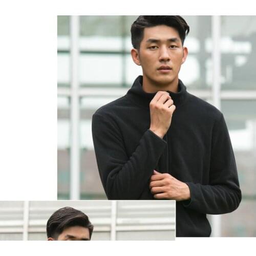 Original xiaomi Comfortable casual fleece jacket 2019 soft solid color jacket male zipper shirt