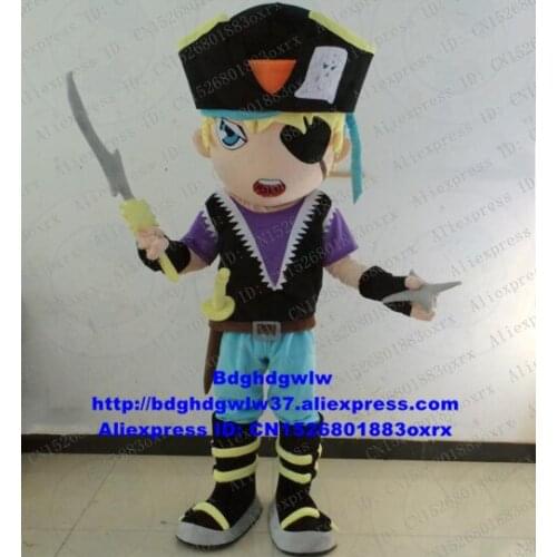 Pirate Captain Buccaneers Sea Rover Shipmaster Skipper Mascot Costume Cartoon Character Supermarket Symbolic Ambassador zx2345