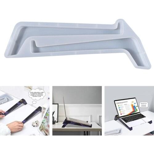 Laptop Stand Epoxy Resin Mold Notebook Computer Bracket Silicone Mould DIY Crafts Casting Tools N2UE