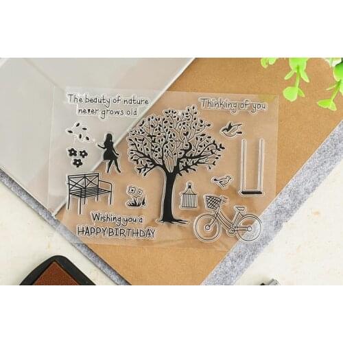 City Street tree Clear Stamp DIY Silicone Seals Scrapbooking/Card Making/Photo Album Decoration