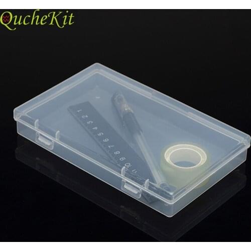 Empty Plastic Storage Box Rectangular Clear Collection Container Organizer Crafts Electronic Parts Storage Pouch Gift Box