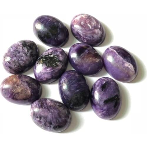Sale 5ps/lot Natural Charoite Bead cabochons,8x10mm 10x14mm 12x16mm 13x18mm 15x20mm 22x30mm Oval Gem stone Cabochon Ring Face