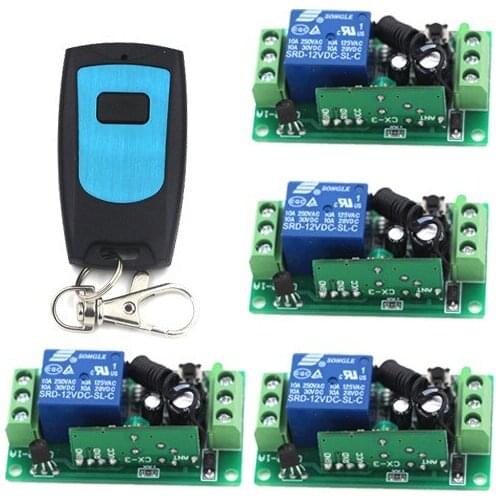 MITI-DC12V 10A Relay Wireless Remote Switch Remote ON/OFF Smart Switch Transmitter Receiver For Light Switch SKU: 5192