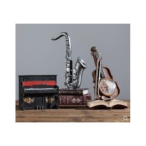 Retro furnishing musical instrument model creative home crafts decoration living room TV bedroom small culpture statue