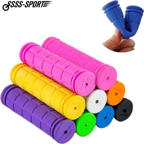 Rubber Grip Handle Handlebar Grips Colorful Anti-skid Child Children Kids Bike Bicycles Bar Grips Hand Cover MTB Cycling Parts