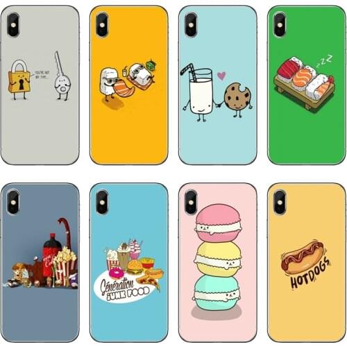 Cute Funny Food Transparent Phone Case For iPhone 12 11 Pro Max Mini XS Max XR X 8 7 Plus 6 6S Plus 5 5S SE 2020