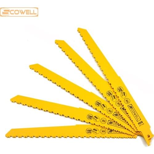 30% Off 10PCS 8 inch 6/12TPI Progressor Teeth Bi-metal Reciprocating Saw Blades Fit For wood and nail Sabre Saw Blades S3456XF