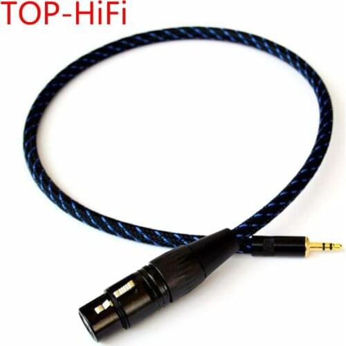 TOP-HiFi 3.5mm Male to 3 pin XLR Female/Male Audio Adapter Cable 5N 99.99% OFC Copper XLR Audio Cable