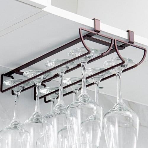 Extension Wine Holders Metal Iron Wine Glass Rack Hanging Stemware Holder Hanger Shelf Home Bar Tools for Kitchen Home