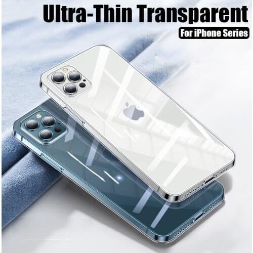 Ultra Thin Soft TPU Case For iPhone 13 11 Pro 12 Mini X Xr Xs Max 8 7 Plus 6 6s SE 2020 Transparent Cases Coque Silicone Cover