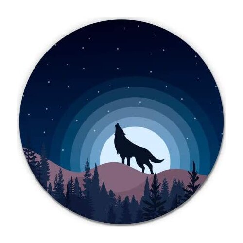 GT Graphics Wolf Howling Night Sky - Vinyl Sticker Waterproof Decal
