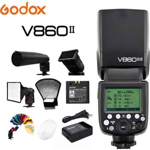 Godox V860IIC V860IIN V860IIS V860IIO V860IIF Li-ion Battery TTL 2.4G HSS Flash Speedlite for Canon Nikon Sony Olympus Fuji