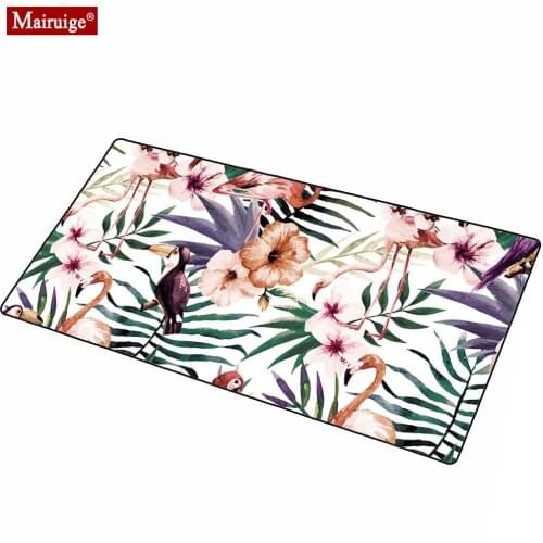 XXL Mouse Pad Large Flower Tropical Rain Forest Cactus Green Leaf Landscape Gaming Desk Mat Keyboard Pad Mousepad 900x400mm