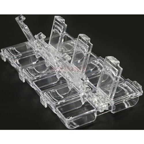Nail Jewelry Tool Storage Box 12 Grid Black And White Powder Transparent Color Display Boxed Trinkets Flowers Sale