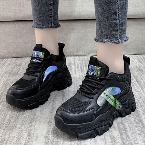 Hot New Designer Chunky Sneakers Women Vulcanized Shoes 2021 Fashion Breathable Height Increased Platform Shoes Women Sneakers