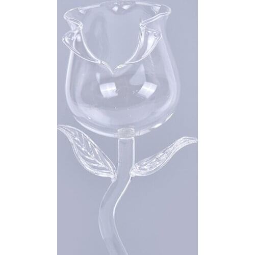 1PC Fancy Red Wine Goblet Wine Cocktail Glasses 100ml Rose Flower Shape Wine Glass