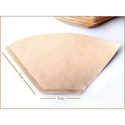 100 Pcs Coffee Filter Paper No. 4 for 2-4 Cups Coffee Maker Unbleached Brown