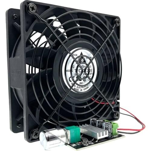 120mm 12cm 12V Powerful Computer PC Cooling Fan with PWM DC Speed Controller,Adjustable 6-28V 3A ,120X120X38mm 12V High Speed