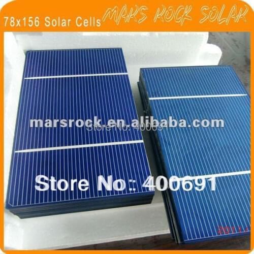 2.1W 78x156mm(3"x 6") Polycrystalline Solar Photovoltaic Cells for DIY, high efficiency--good quality