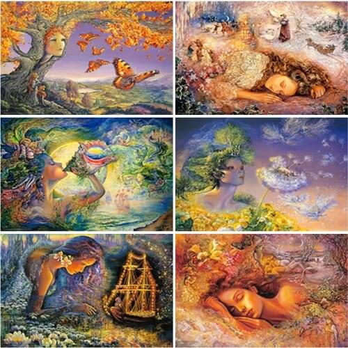 5D Scenery Diamond Painting Elves Cross Stitch Diamond Embroidery Fantasy Girl Full Square Round Resin Diamond Mosaic Home Decor