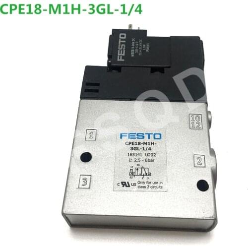 BMCH-2-3-1/8 CPE18-M1H-5/3G-1/4 24v CPE18-M1H-5L-1/4 CPE18-M1H-3GL-1/4 FSQD FESTO Original solenoid valve CPE series