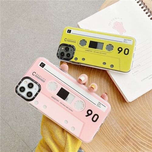 2020 Hot Vintage Magnetic tape phone case for iPhone 11 Pro X XS MAX 7 8 6 6s Plus soft Silicone clear Cover Coque