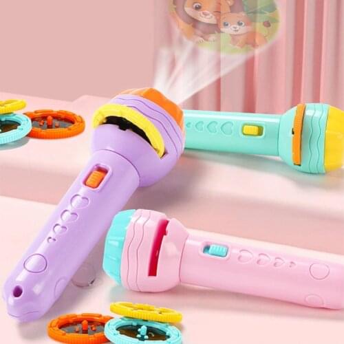 Baby Sleeping Story Book Flashlight Projector Torch Lamp Toy Early Education Toy for Kid Holiday Birthday Xmas Gift Light Up Toy