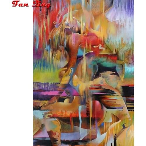 DIY 5D Diamond Mosaic Abstract Sexy Lover Erotic Diamond Painting Cross Stitch Kits Diamond Embroidery Patterns Rhinestones Arts