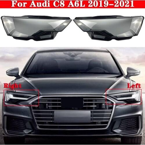 For Audi C8 A6L 2019-2021 Car Front Headlight Cover Lampshade Lampshade Lampcover Head Lamp light covers glass Lens Shell Caps