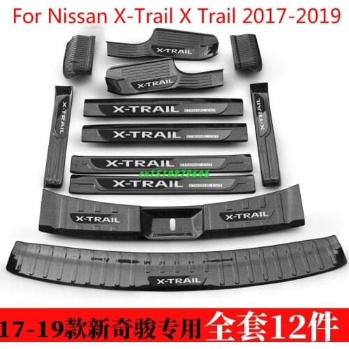 For Nissan X-trail X Trail 2017-2019 High-quality Stainless Steel Scuff Plate/door Sill And Rear Bumper Protector Sill